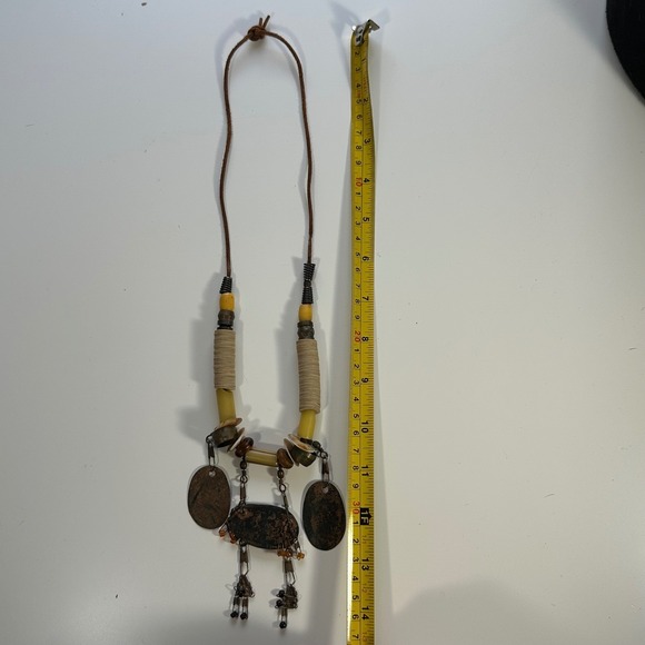 Artisan Crafted Statement Necklace Boho Ethnic Tribal Pendant‎ Jewelry Penny - Picture 8 of 8